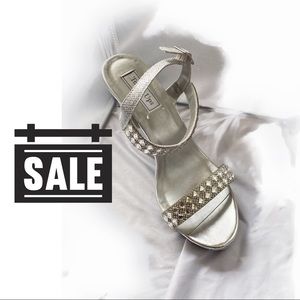 Silver High Heel Wedge - TouchUps "Brynn"